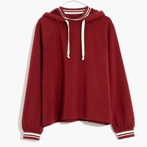 Madewell Oversized Superbrushed Mock Neck Hoodie Sweatshirt Small